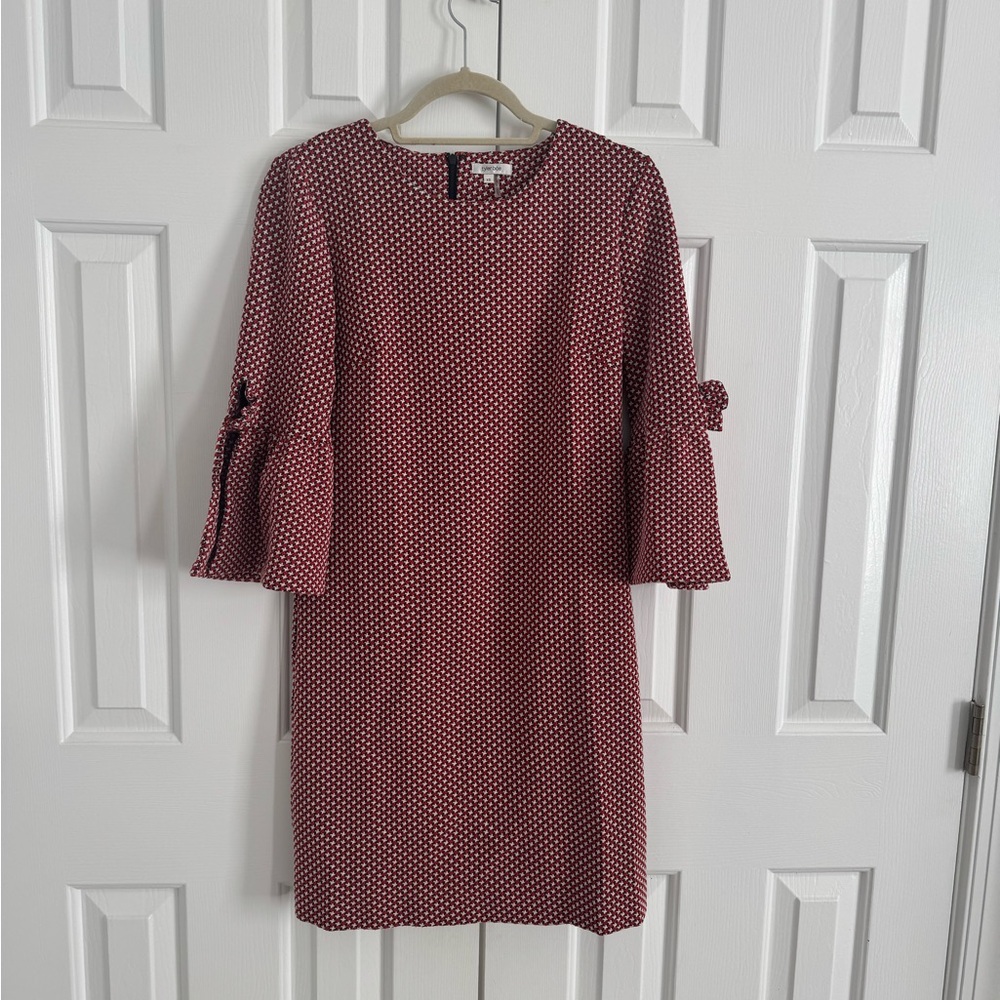 Tyler Boe Sydney Shift Dress Red, Navy, White with 3/4 Bell Sleeves XS
